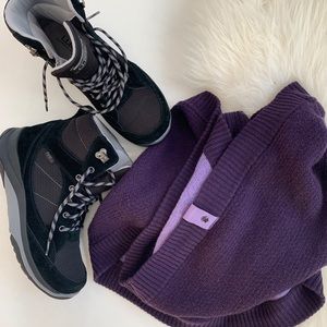 LLBEAN 9.5 SNOW SNEAKER black lace up worn once